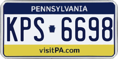 PA license plate KPS6698