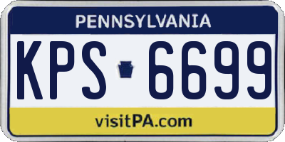 PA license plate KPS6699