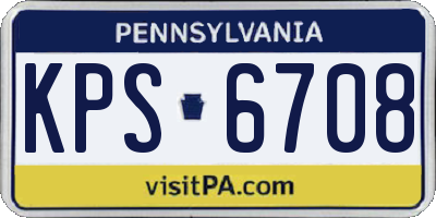 PA license plate KPS6708