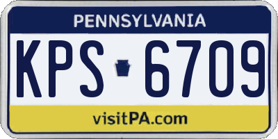 PA license plate KPS6709