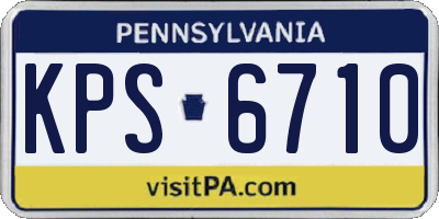 PA license plate KPS6710