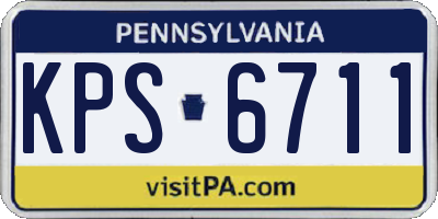 PA license plate KPS6711