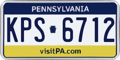 PA license plate KPS6712