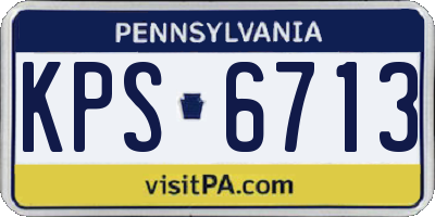 PA license plate KPS6713