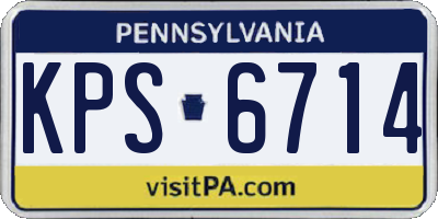 PA license plate KPS6714