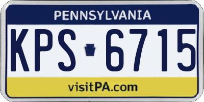 PA license plate KPS6715