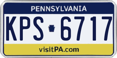 PA license plate KPS6717