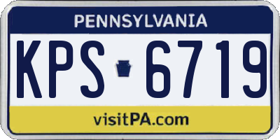 PA license plate KPS6719
