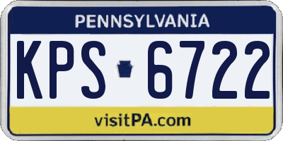 PA license plate KPS6722