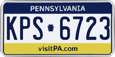 PA license plate KPS6723