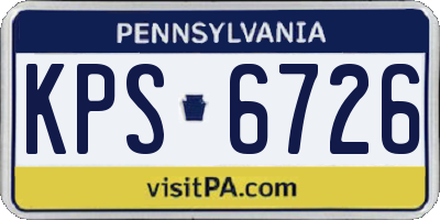 PA license plate KPS6726