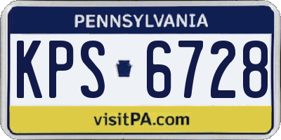 PA license plate KPS6728