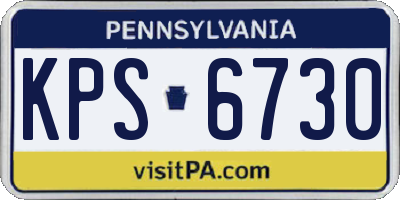 PA license plate KPS6730