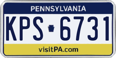 PA license plate KPS6731