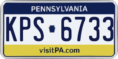 PA license plate KPS6733