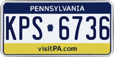 PA license plate KPS6736