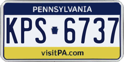 PA license plate KPS6737