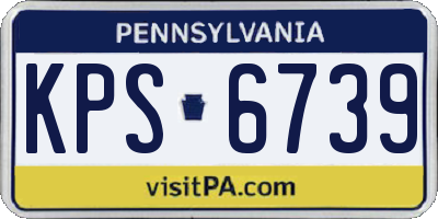 PA license plate KPS6739