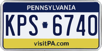 PA license plate KPS6740