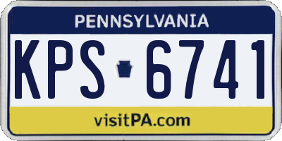 PA license plate KPS6741