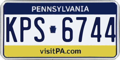 PA license plate KPS6744
