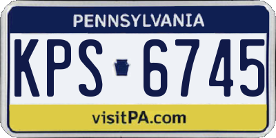 PA license plate KPS6745