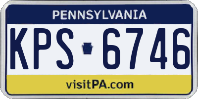 PA license plate KPS6746