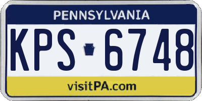 PA license plate KPS6748