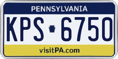 PA license plate KPS6750