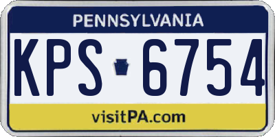 PA license plate KPS6754