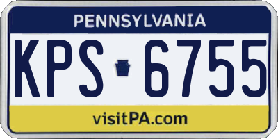 PA license plate KPS6755