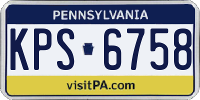 PA license plate KPS6758