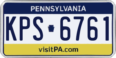 PA license plate KPS6761