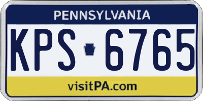 PA license plate KPS6765
