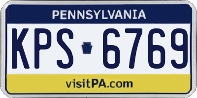 PA license plate KPS6769