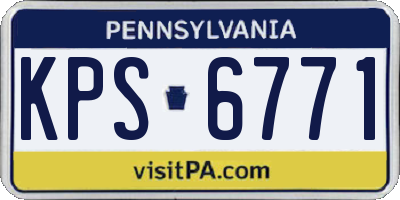 PA license plate KPS6771