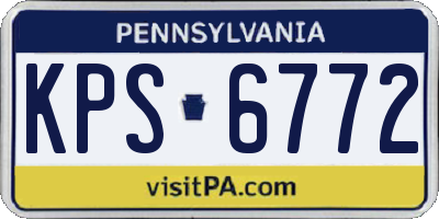 PA license plate KPS6772