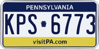 PA license plate KPS6773