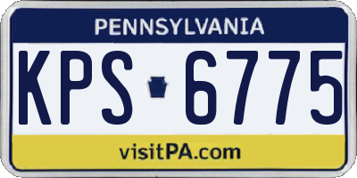 PA license plate KPS6775