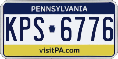PA license plate KPS6776
