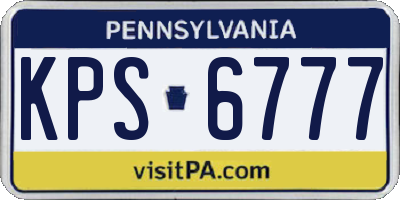 PA license plate KPS6777