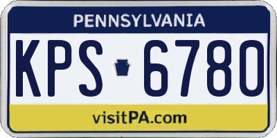 PA license plate KPS6780