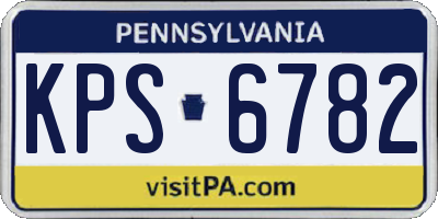 PA license plate KPS6782