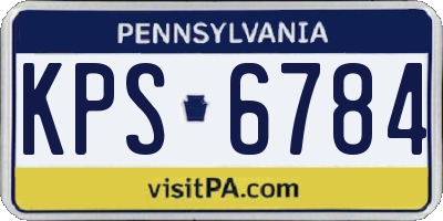 PA license plate KPS6784