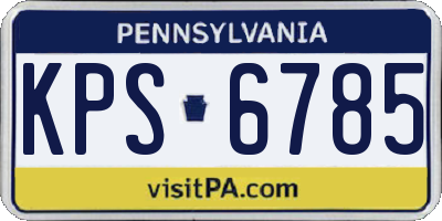 PA license plate KPS6785