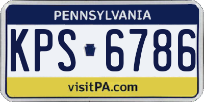 PA license plate KPS6786