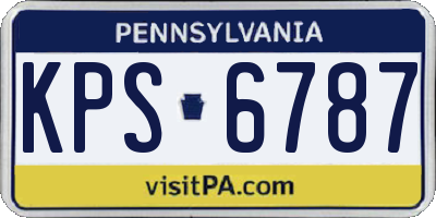 PA license plate KPS6787