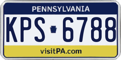 PA license plate KPS6788