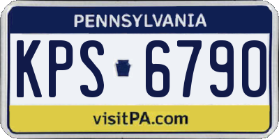 PA license plate KPS6790
