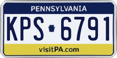 PA license plate KPS6791